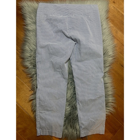 ECRU Springfield Crop Blue and White Pull on Pants Size 10 - Picture 2 of 3